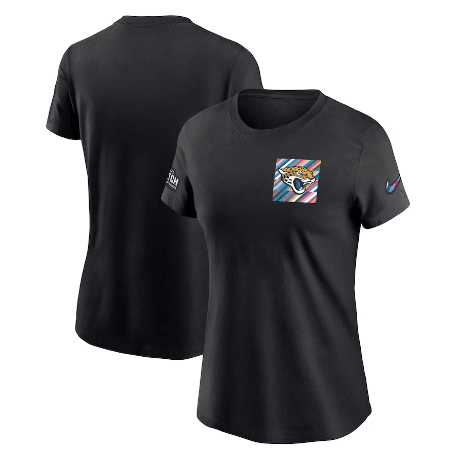 Women's Jacksonville Jaguars Black 2023 Crucial Catch Sideline Tri-Blend T-Shirt(Run Small)